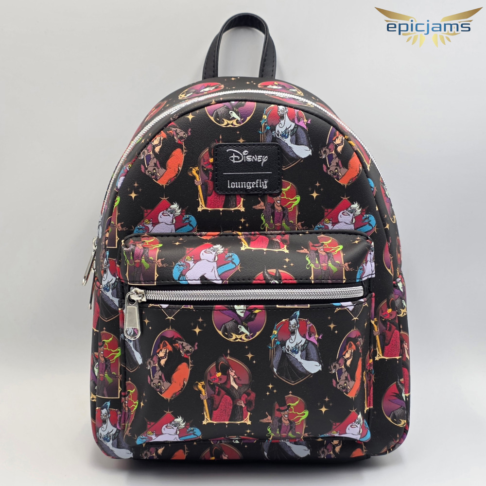 Loungefly Disney Villains Portrait Stars Mini Backpack New